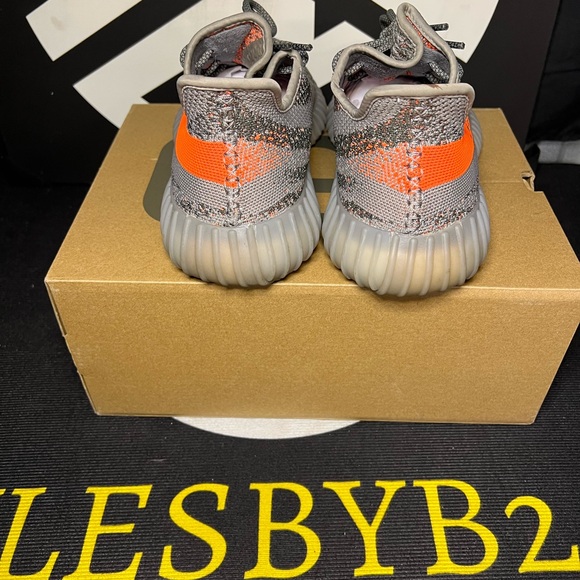 Adidas Yeezy 350 worn 1 time Sneakers - Gray and Orange - Picture 3 of 6